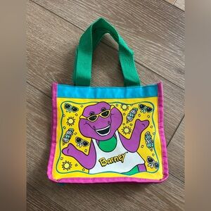 Vintage Barney mini color block Tote Bag